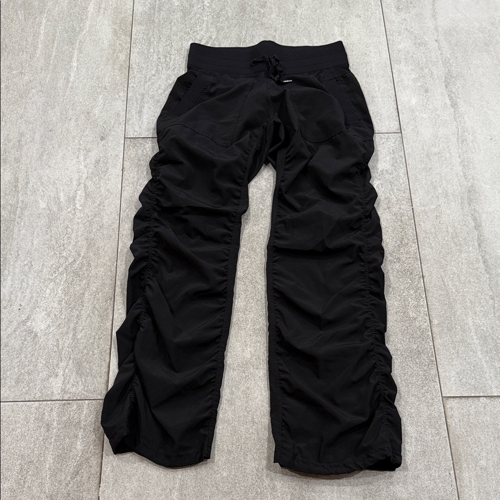 Kyodan Black Drawstring 4 Way Stretch Pants With Ribbed Waistband